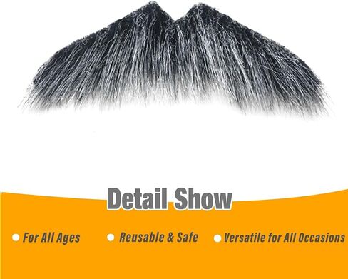 Honcloud Fake Mustache Cosplay Beard for Adult Halloween Costume Accessories in Saudi Arabia
