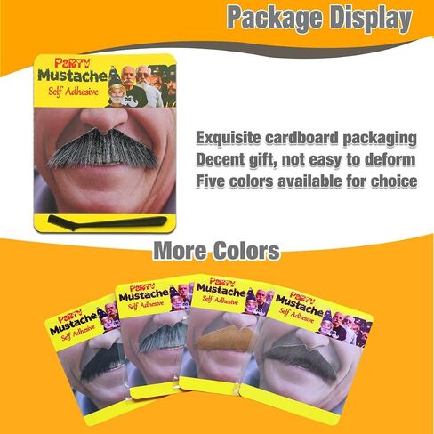 Honcloud Fake Mustache Cosplay Beard for Adult Halloween Costume Accessories in Saudi Arabia