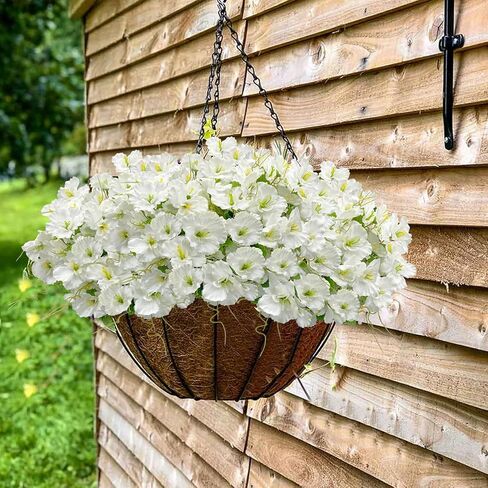 Artificial Flowers for Outdoors, Fake Silk Flowers UV Resistant and No-Fade,Faux Spring Flowers Plants Long Stem for Window Box Porch Patio Garden Streets Decor(8pcs) in Kuwait