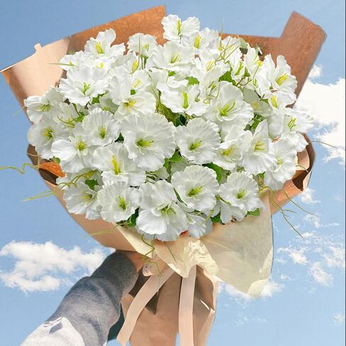 Artificial Flowers for Outdoors, Fake Silk Flowers UV Resistant and No-Fade,Faux Spring Flowers Plants Long Stem for Window Box Porch Patio Garden Streets Decor(8pcs) in Kuwait