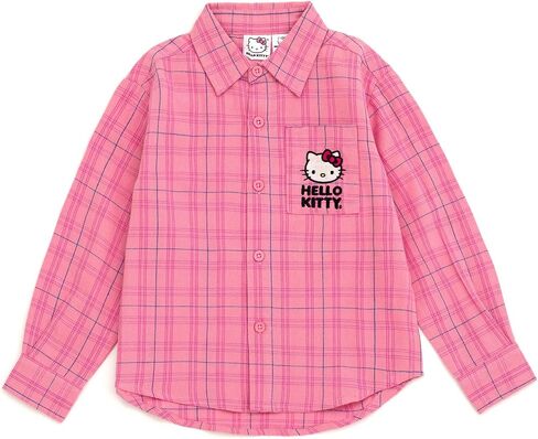 Hello Kitty Girls Button Down Dress Shirt Toddler to Big Kid Sizes (2T - 14-16) in Saudi Arabia