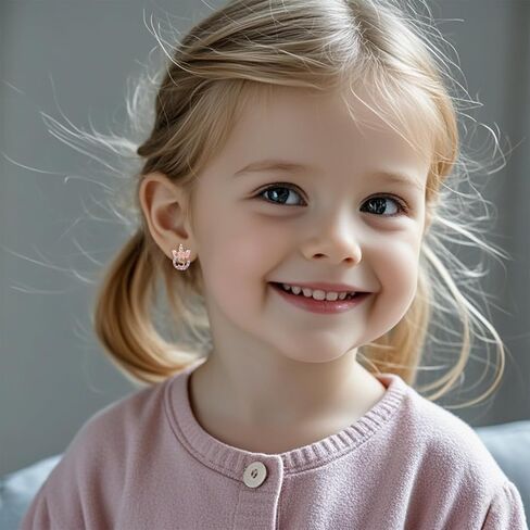 Cute Rose Gold Silver Initial Unicorn Hypoallergenic Stud Earrings Rhinestone Initial Letter Stud Earrings for Girls Unicorns Jewelry Gifts for Kids Toddler in Saudi Arabia