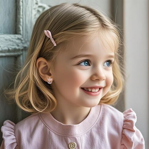 Cute Rose Gold Silver Initial Unicorn Hypoallergenic Stud Earrings Rhinestone Initial Letter Stud Earrings for Girls Unicorns Jewelry Gifts for Kids Toddler in Saudi Arabia