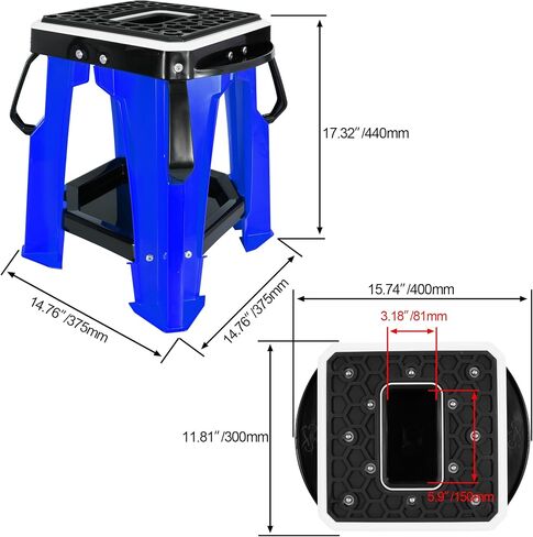RUTU Dirt Bike Stands and Lifts - Motorcycle Stand Universal Panel - Includes Detachable Tool Tray and Steel Frame- Commonly used on Dirt Bike Motocross - 550lbs - Black in Saudi Arabia