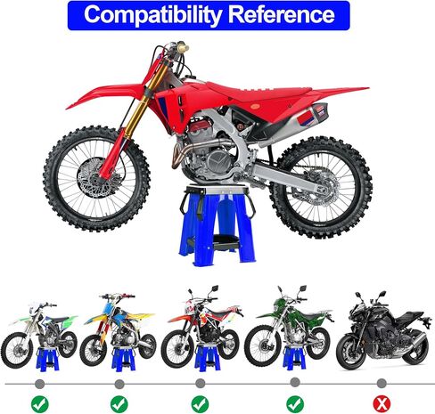 RUTU Dirt Bike Stands and Lifts - Motorcycle Stand Universal Panel - Includes Detachable Tool Tray and Steel Frame- Commonly used on Dirt Bike Motocross - 550lbs - Black in Saudi Arabia