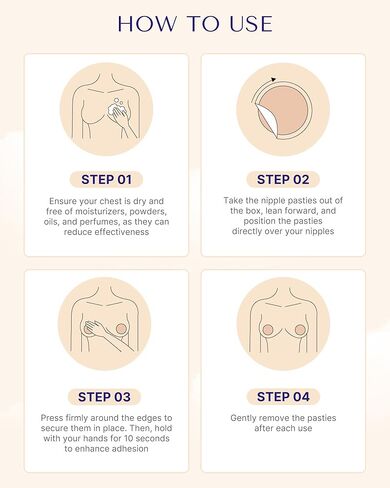 SHAPELLX Nipple Covers for Women Sticky Adhesive Nipple Pasties Reusable Silicone Nipple Covers Breast Petals in Kuwait