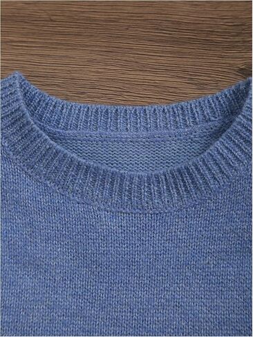 SweatyRocks Girl's Button Split Side Sweater Vest Crew Neck Sleeveless Knit Vest Tops in Saudi Arabia