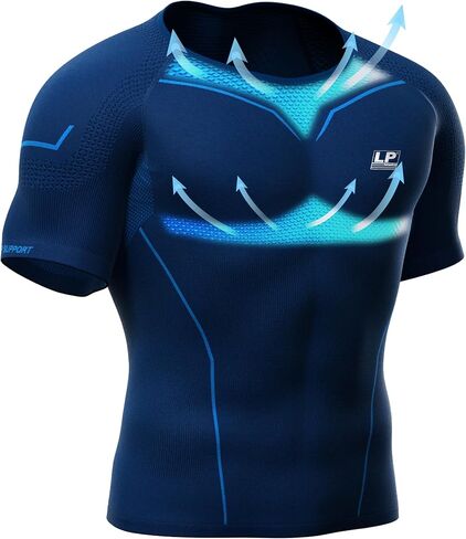 LP SUPPORT ARM2301Z Men's AIR Compression Short Workout Fitness Top Base Layer in Saudi Arabia