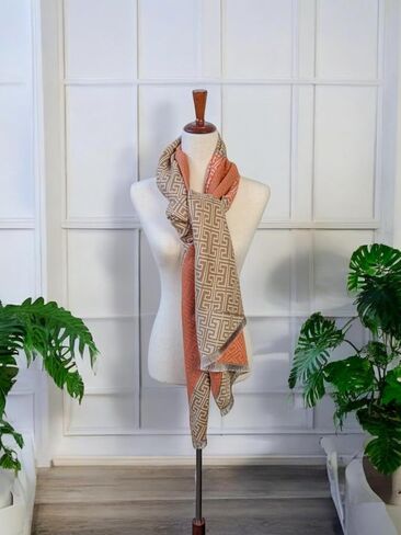Women's Fashion Shawl - Dual Pattern/Double Sided design (Wool blend) in Saudi Arabia