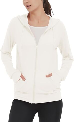 LETAOTAO Womens' Lightweight Zip Up Hoodies Stretch Thin Summer Jackets For Women in Kuwait