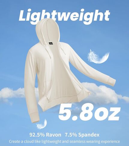 LETAOTAO Womens' Lightweight Zip Up Hoodies Stretch Thin Summer Jackets For Women in Kuwait
