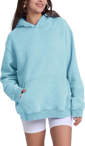 Hatant Oversized Hoodie Sweatshirts for Women Couples Heavyweight Hoodies Pullover Vintage Acid Wash Sweaters Pullover 2025 in Kuwait