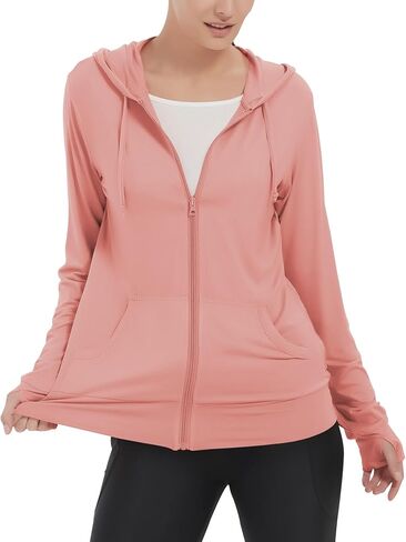 LETAOTAO Womens' Lightweight Zip Up Hoodies Stretch Thin Summer Jackets For Women in Kuwait