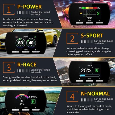 Throttle Response Controller, 1-9 Levels Acceleration, 11 Driving Modes, Electronic Racing Accelerator Compatible for Chevy Silverado, Suburban, Tahoe, GMC Sierra, Yukon (867） in Saudi Arabia
