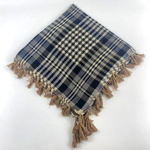 وشاح Cot-Oath Keffiyeh للرجال شيماغ الصحراء التكتيكية واشف النساء العرب الرقبة غطاء شرابة شرابة in Kuwait