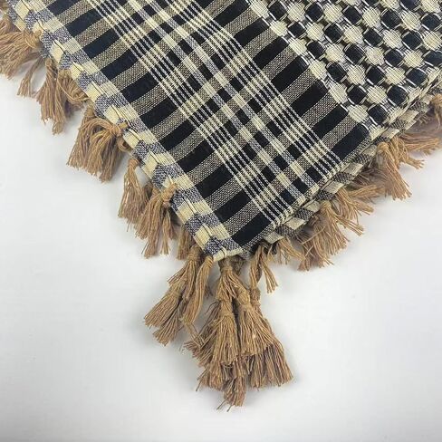 وشاح Cot-Oath Keffiyeh للرجال شيماغ الصحراء التكتيكية واشف النساء العرب الرقبة غطاء شرابة شرابة in Kuwait
