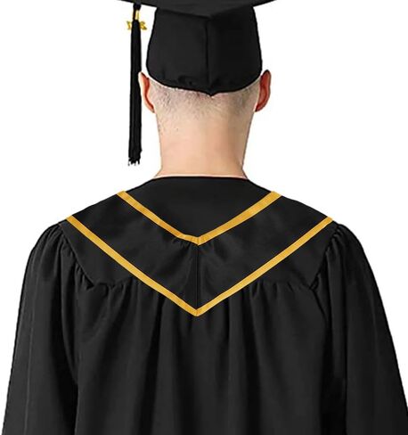 Graduation Stole, Plain Graduation Honor Sash Classic End With Trim Unisex Adult Graduation Stole Class of 2025 in Kuwait