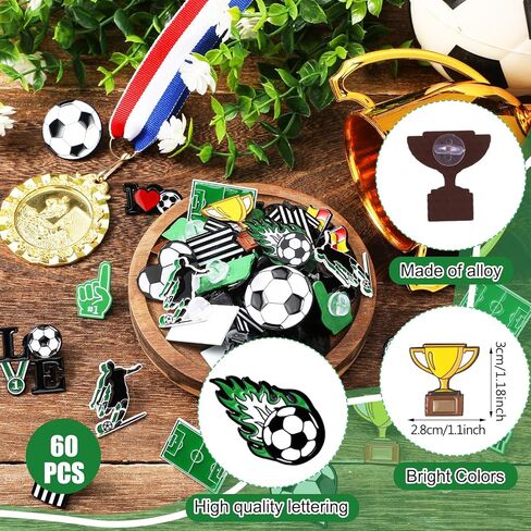 60 Pcs Baseball Softball Soccer Football Enamel Pins Bulk Sport Trading Lapel Pin Senior Night Party Favors for Hat Shirt Backpack Sport Player Award Gift, 12 Style in Saudi Arabia