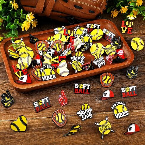 60 Pcs Baseball Softball Soccer Football Enamel Pins Bulk Sport Trading Lapel Pin Senior Night Party Favors for Hat Shirt Backpack Sport Player Award Gift, 12 Style in Saudi Arabia