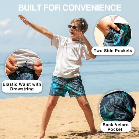 Kanu Surf Boys Adventure Boys Swim Trunks with Compression Liner Quick Dry Stretch Swimsuit in Saudi Arabia
