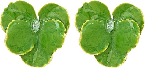 Vintage Enamel Flower Earrings Boho Charm Butterfly Petal Earrings Chic Crystal Rhinestone Earrings Irregular Petal Statement Earrings Holiday Party Fashion Jewelry in Kuwait