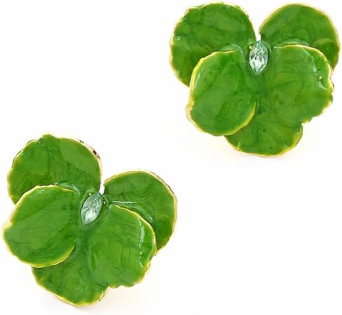 Vintage Enamel Flower Earrings Boho Charm Butterfly Petal Earrings Chic Crystal Rhinestone Earrings Irregular Petal Statement Earrings Holiday Party Fashion Jewelry in Kuwait