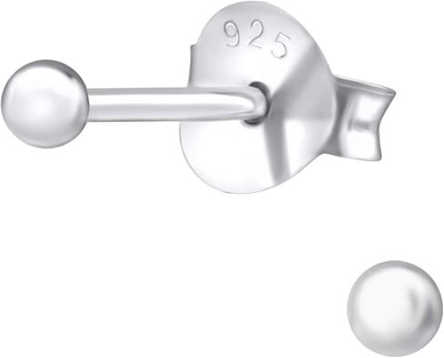 925 sterling Silver Ball Stud أقراط ، تباع كزوج in Kuwait