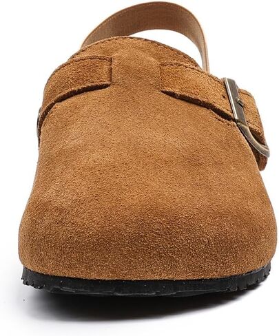 Toddler Suede Clogs with Strap Kids Suede Clogs Slippers Adjustable Straps for Boys Girls Indoor & Outdoor Slip-on Kids Shoes in Saudi Arabia