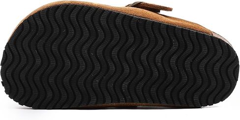 Toddler Suede Clogs with Strap Kids Suede Clogs Slippers Adjustable Straps for Boys Girls Indoor & Outdoor Slip-on Kids Shoes in Saudi Arabia