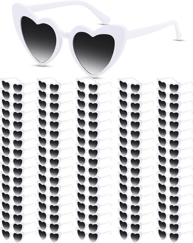 Hoteam 100 Pairs Heart Shaped Sunglasses Bulk Wedding Party Favors for Guests Women Bachelorette Glasses Decorations Gifts in Saudi Arabia