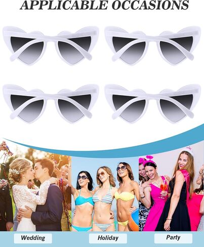 Hoteam 100 Pairs Heart Shaped Sunglasses Bulk Wedding Party Favors for Guests Women Bachelorette Glasses Decorations Gifts in Saudi Arabia