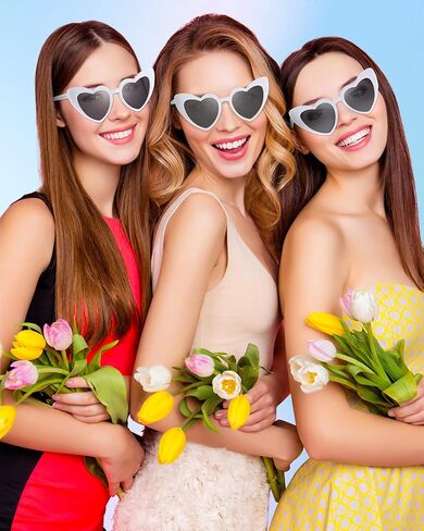 Hoteam 100 Pairs Heart Shaped Sunglasses Bulk Wedding Party Favors for Guests Women Bachelorette Glasses Decorations Gifts in Saudi Arabia