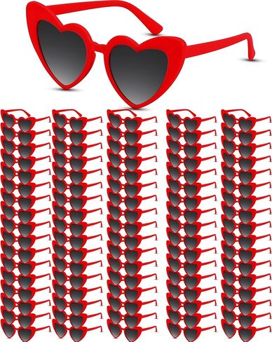 Hoteam 100 Pairs Heart Shaped Sunglasses Bulk Wedding Party Favors for Guests Women Bachelorette Glasses Decorations Gifts in Saudi Arabia