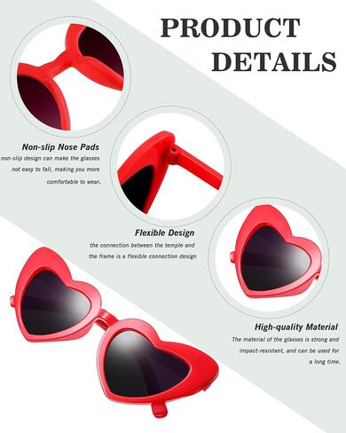 Hoteam 100 Pairs Heart Shaped Sunglasses Bulk Wedding Party Favors for Guests Women Bachelorette Glasses Decorations Gifts in Saudi Arabia