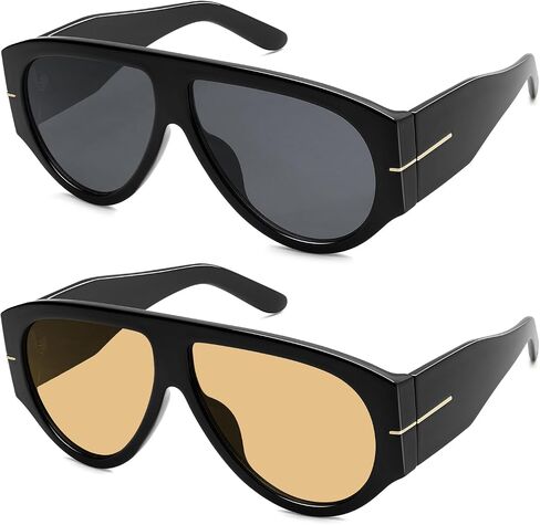 Oversized Retro Aviator Sunglasses Womens Mens 70s Classic Vintage Sun Glasses AR82227 in Saudi Arabia