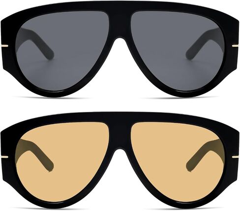 Oversized Retro Aviator Sunglasses Womens Mens 70s Classic Vintage Sun Glasses AR82227 in Saudi Arabia