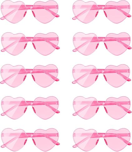AEAHALY Heart Sunglasses for Women and Men Rimless Heart Shaped Sunglasses Heart Glasses Bachelorette Bride Party Favor in Saudi Arabia