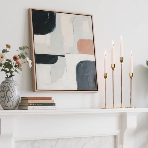 Taper Candle Holders, Set of 6 Candlestick Holders for Table Centerpieces, Weddings, Parties, Anniversaries and Home Decor, Elegant Candle Holders (Gold) in Kuwait