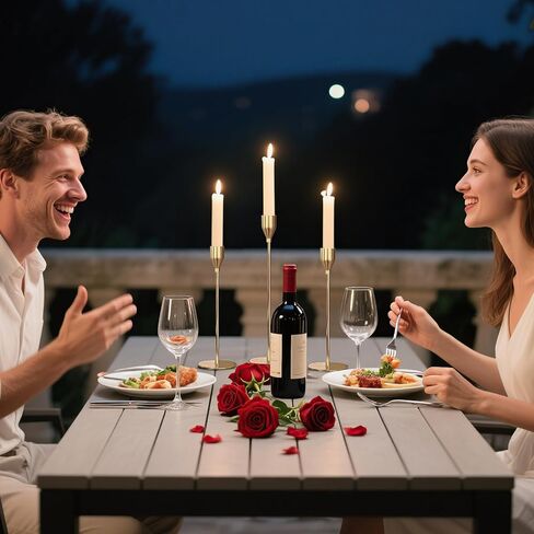 Taper Candle Holders, Set of 6 Candlestick Holders for Table Centerpieces, Weddings, Parties, Anniversaries and Home Decor, Elegant Candle Holders (Gold) in Kuwait