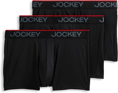 Jockey Men's Chafe Proof Pouch Microfiber 3" Trunk - 3 Pack in Kuwait