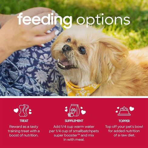 smallbatch Pets Freeze-Dried Super Booster Rabbit Bites for Dogs & Cats, 7 oz, Made in The USA, Humanely Raised Single Protein Source, Topper & Treat, with Organic Vegetables and Probiotics in Saudi Arabia