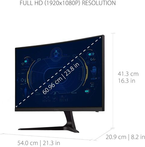 ViewSonic OMNI VX2718-2KPC-MHD 27 Inch Curved 1440p 1ms 165Hz Gaming Monitor with Adaptive Sync, Eye Care, HDMI and Display Port, Black in Saudi Arabia