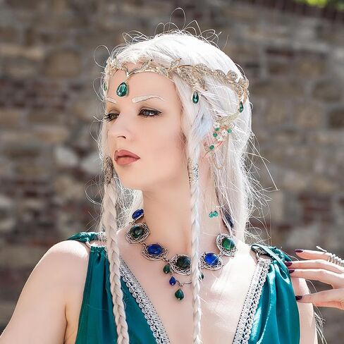 أصفاد الأذن الطازجة قزم و Crown - Crown Fairy Crown و Non Perced Cuffs Renaissance Renfaire Cosplay Assplay in Kuwait