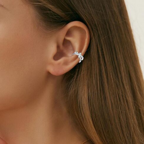 Koyekti Silver/Black Cross Opal Ear Cuff Nonpiercing 925 Sterling Silve Cross Earrings Cross Jewelry Gifts for Women in Kuwait