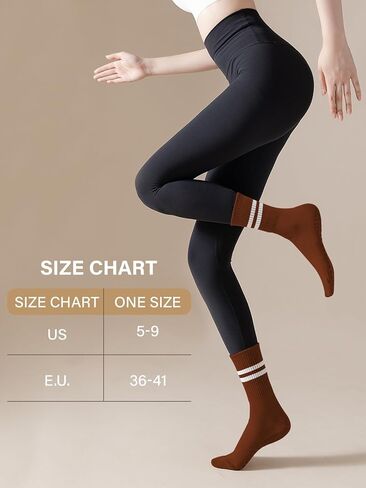 Moon Wood 3 Pairs Pilates Socks with Grips for Women Non Slip Yoga Socks for Barre Ballet Workout Slips Thin Summer Crew Sock in Kuwait