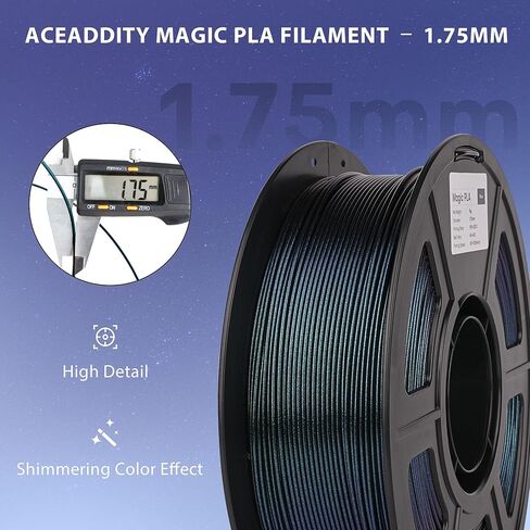 Aceaddity Silk Magic PLA 3D Printer Filament, Multi-Colour Tri-Extrusion 1.75mm 3D Printing PLA Filament, Shiny Silk Coextruded PLA, Dimensional Accuracy +/- 0.03 mm, 1kg/2.2lbs (Blue-Red-Green) in Saudi Arabia