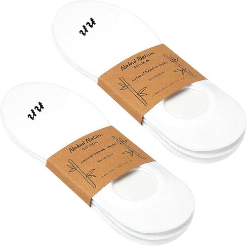 No Show Bamboo Socks - 6 Pairs, Luxury Non-Slip, Super Soft & Breathable Trainer Socks for Men & Women in Saudi Arabia