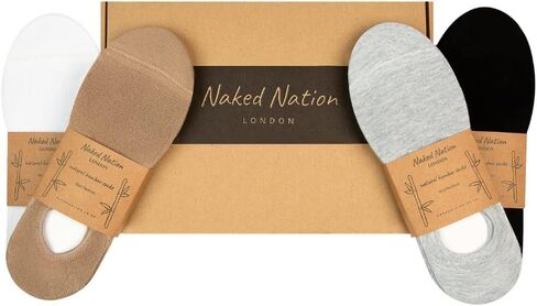 No Show Bamboo Socks - 6 Pairs, Luxury Non-Slip, Super Soft & Breathable Trainer Socks for Men & Women in Saudi Arabia