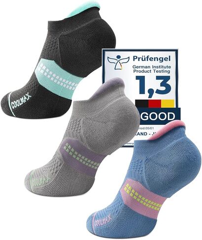 Coolmax Bamboo Viscose Compression Running No Show Socks Women, Anti Blister Moisture Wicking Cushioned workout in Kuwait