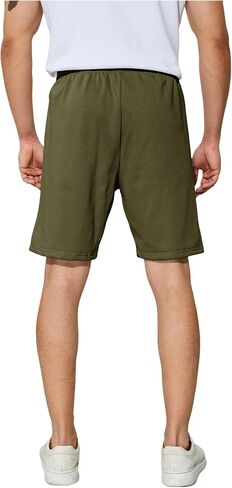 Men's Casual Shorts 7" Cotton Athletic Running Shorts Elastic Waist Drawstring Workout Sweat Shorts in Saudi Arabia